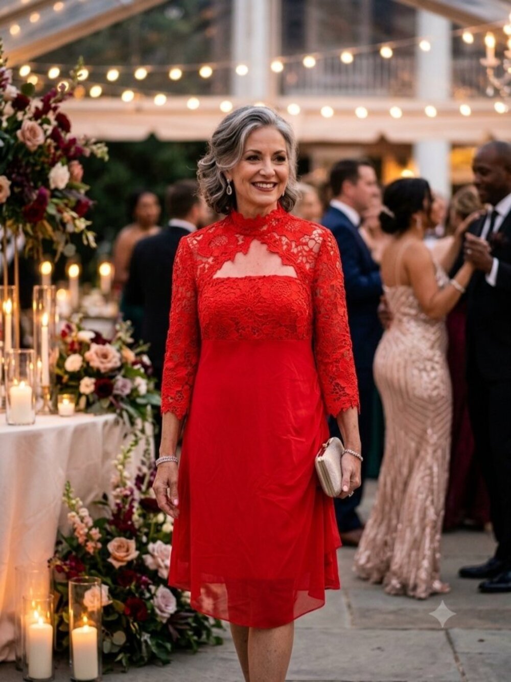 Danny Couture New York Lace Mother Of The   Bride Dress Red Size 14 NWT Glam